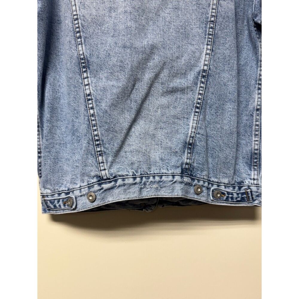 FREE PEOPLE Ramona Denim Trucker Jacket, Oversized, Distressed, Sz XS - Picture 7 of 11